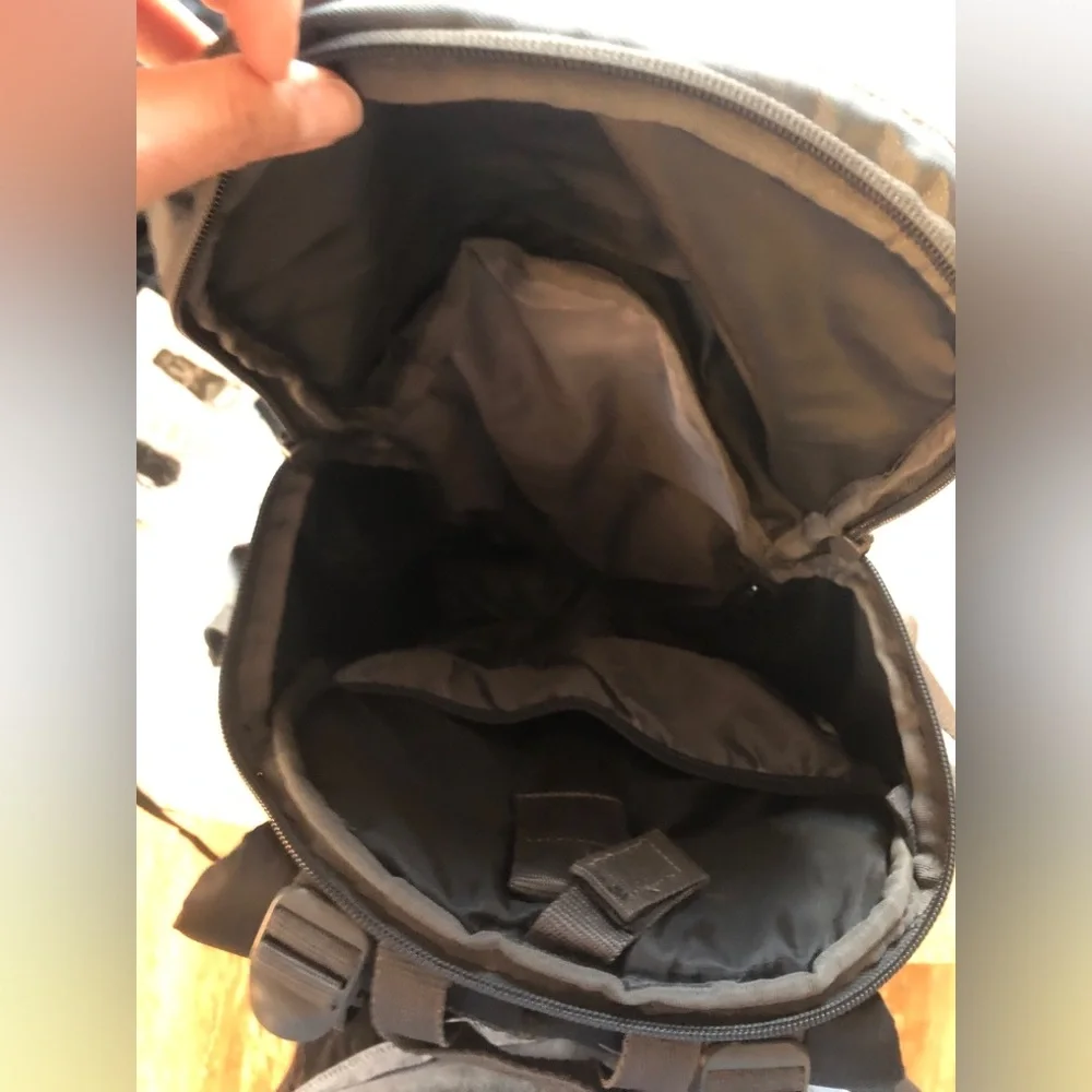 Outdoor Black and Gray Hiking Backpack for Men